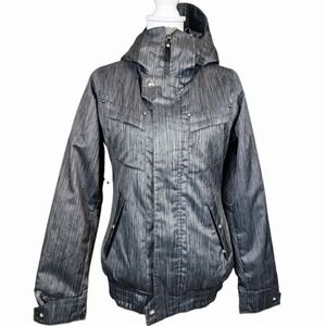 Burton Cool Flavors Dry Ride Snowboard Ski Jacket Coat Womens XS Gray Hooded